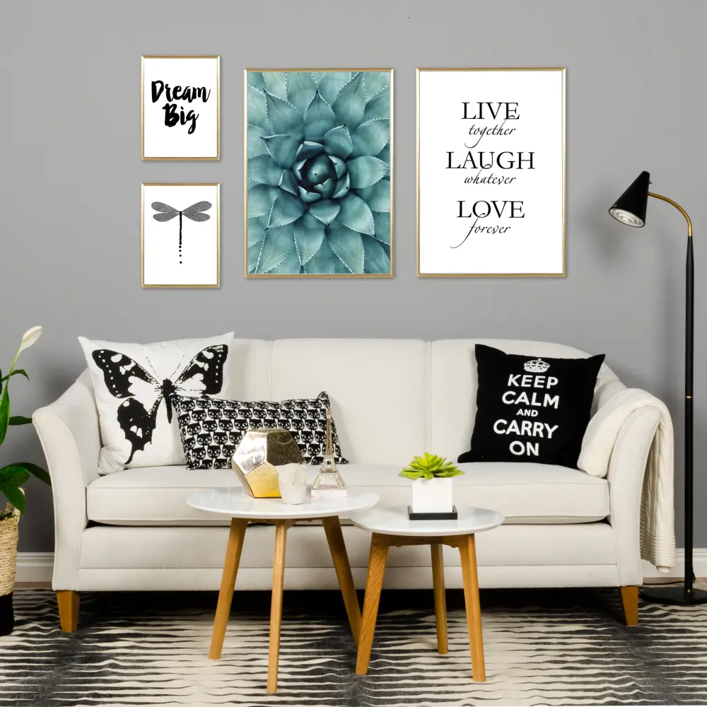 Turquesa Blomma Póster