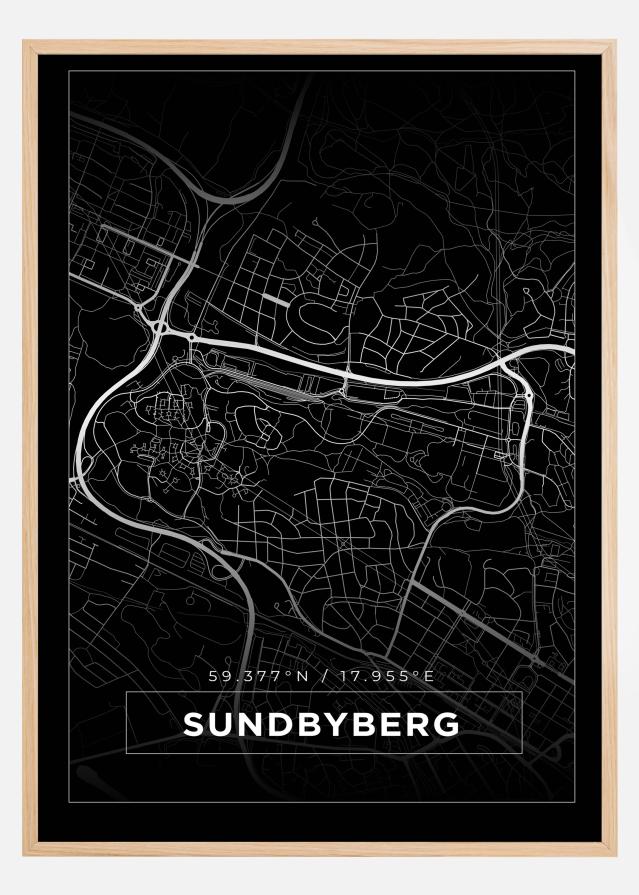 Mapa - Sundbyberg - Cartel Negro