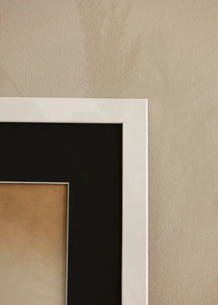 Marco Trendline Blanco 80x80 cm - Paspartú Negro 70x70 cm
