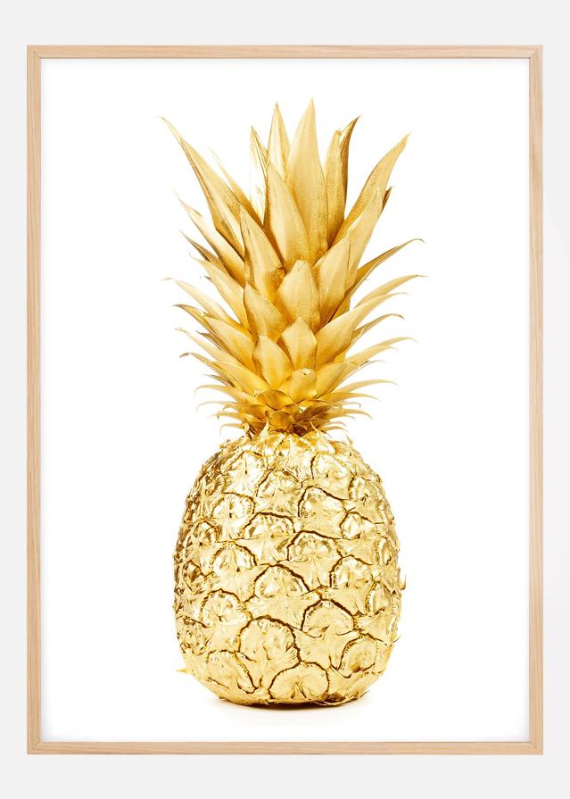 Gold Pineapple Póster