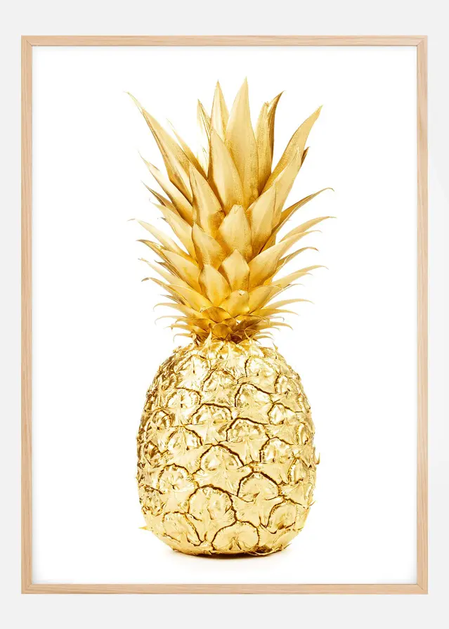 Gold Pineapple Póster