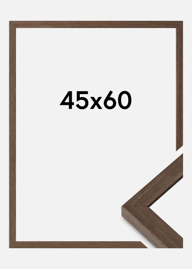 Marco Hermes Vidrio acrílico Nuez 45x60 cm