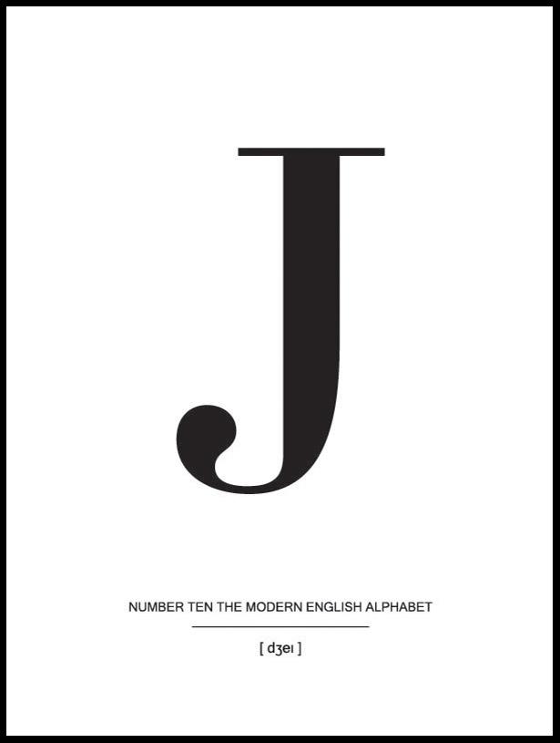 Letter J Póster