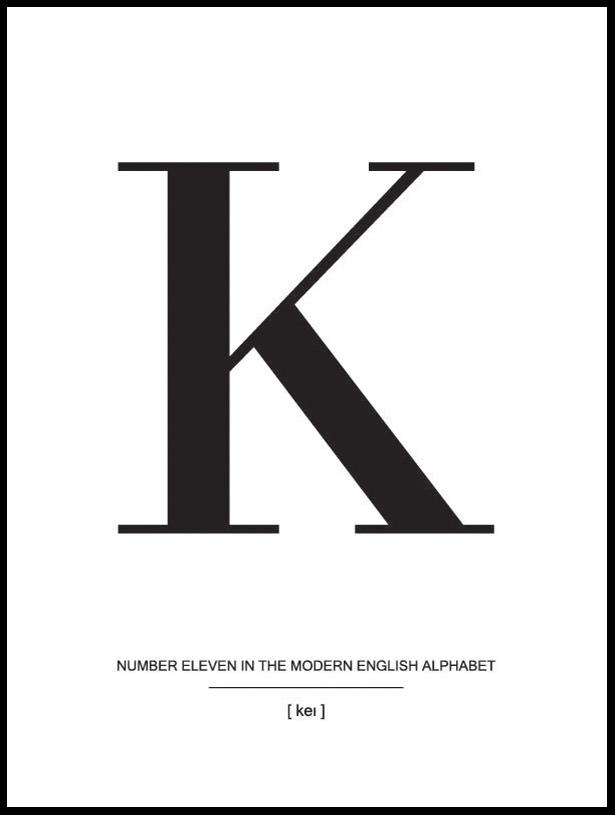 Letter K Póster