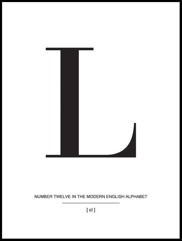 Letter L Póster