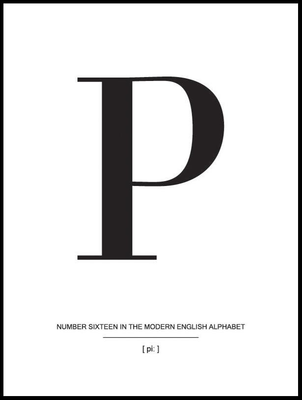 Letter P Póster