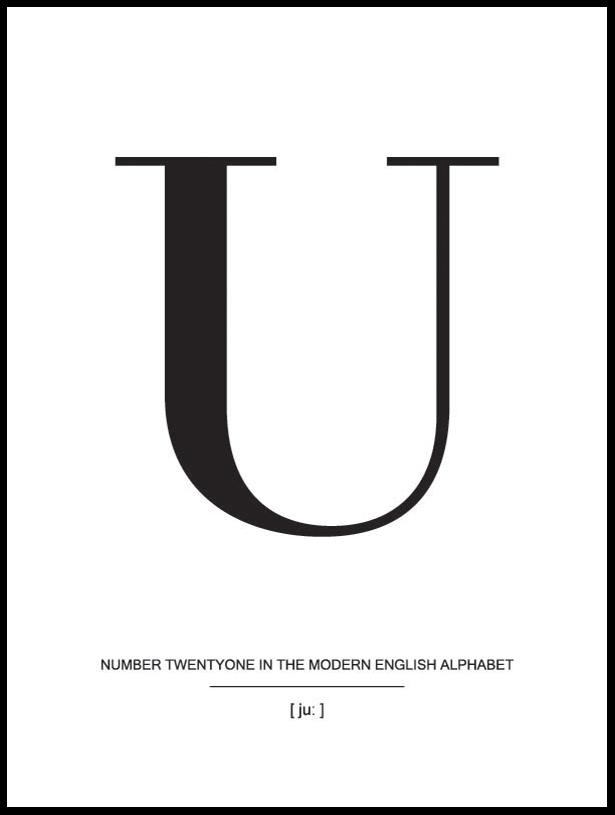 Letter U Póster