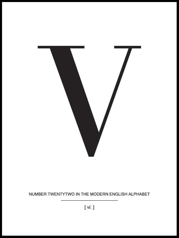 Letter V Póster