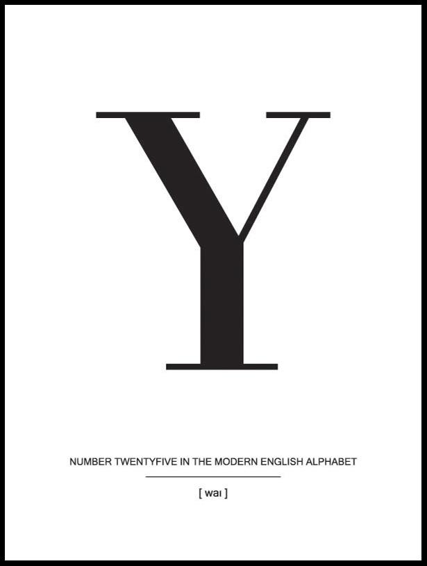 Letter Y Póster