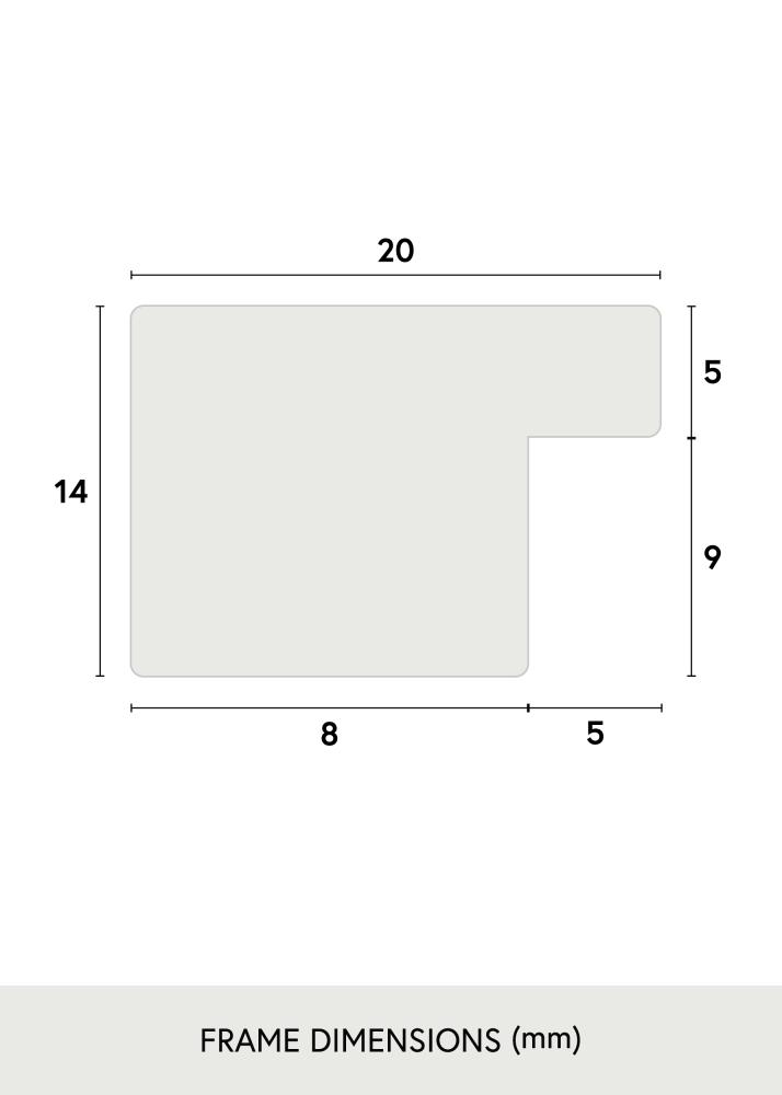 Marco BGA Classic Vidrio acrílico Blanco 60x80 cm