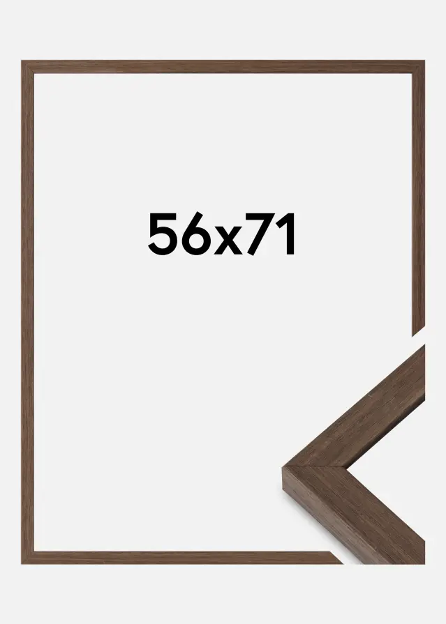 Marco Hermes Vidrio acrílico Nuez 56x71 cm