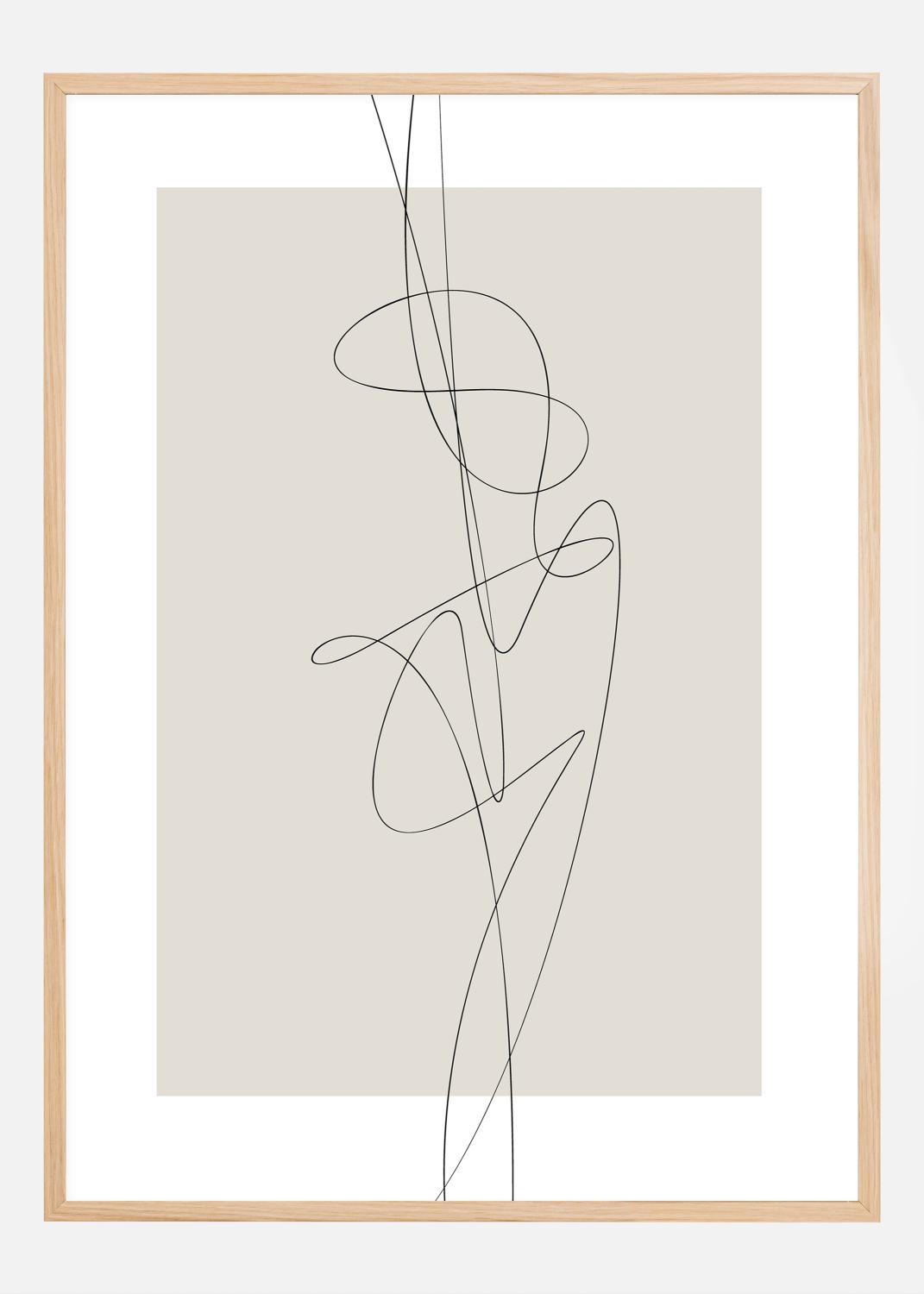 Product Image for Beige Abstract Póster (21x29.7 cm (A4))