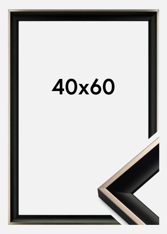 Marco Öjaren Vidrio acrílico Negro-plateado 40x60 cm