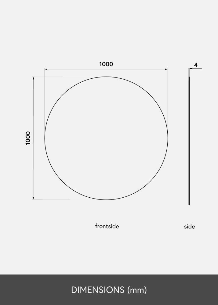 KAILA Redondo Espejo 100 cm Ø