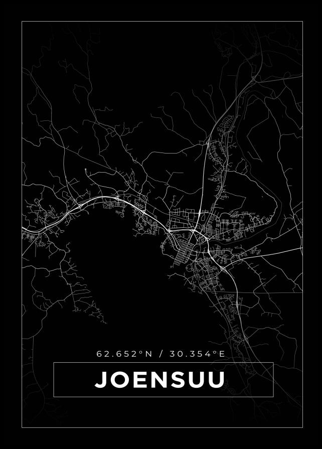 Mapa - Joensuu - Cartel Negro