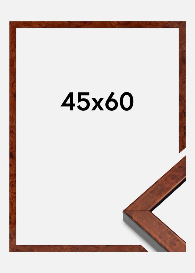 Marco Hermes Vidrio acrílico Burr Walnut 45x60 cm