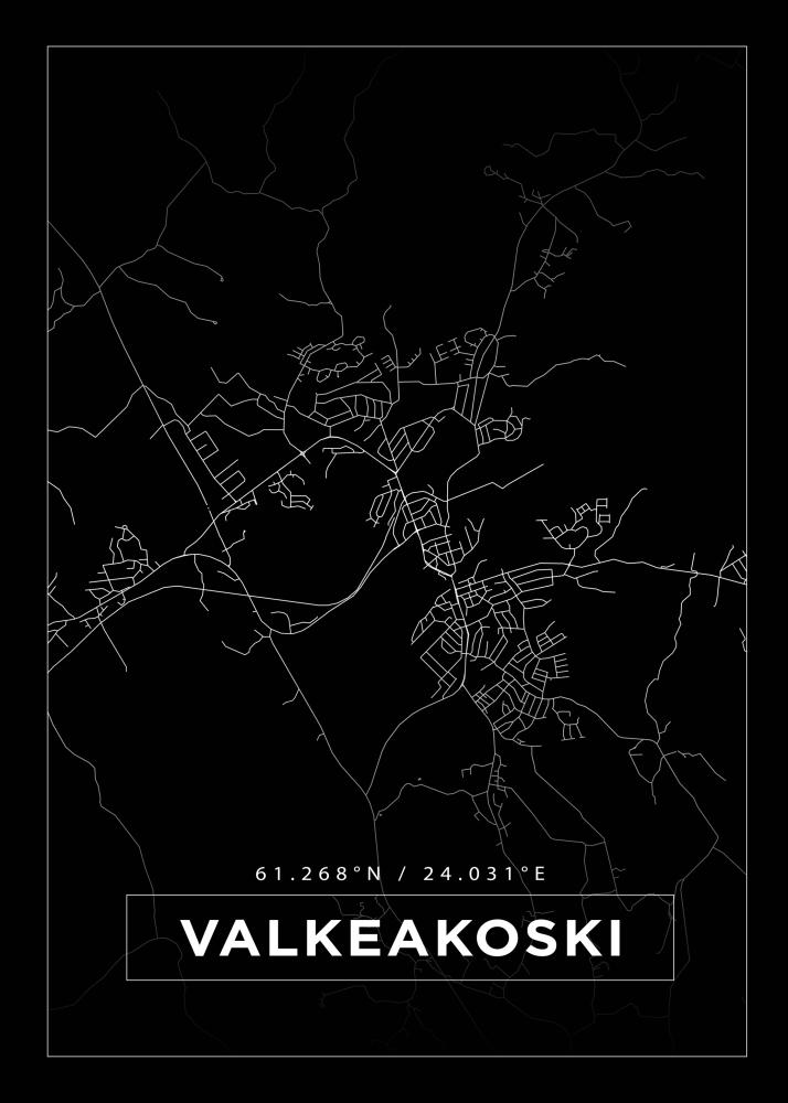 Mapa - Valkeakoski - Cartel Negro