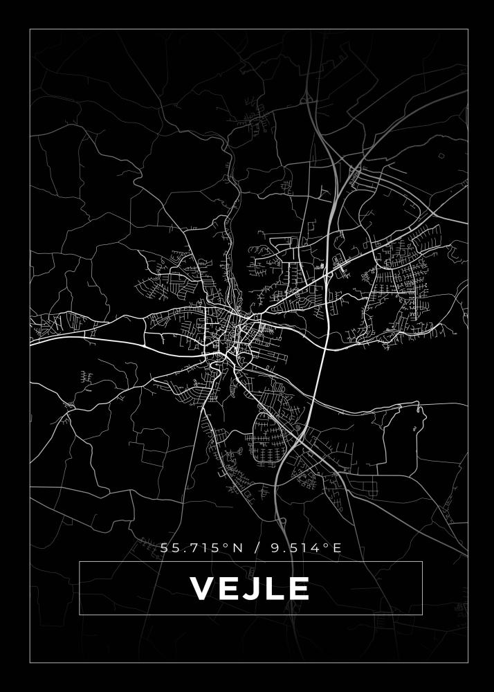 Mapa - Vejle - Cartel Negro