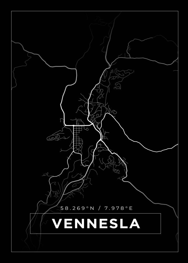 Mapa - Vennesla - Cartel Negro