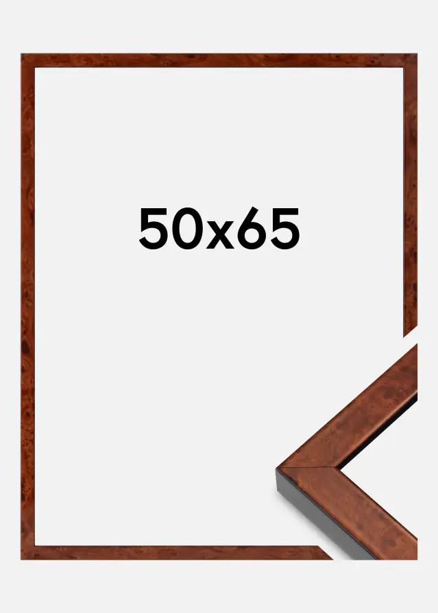 Marco Hermes Vidrio acrílico Burr Walnut 50x65 cm