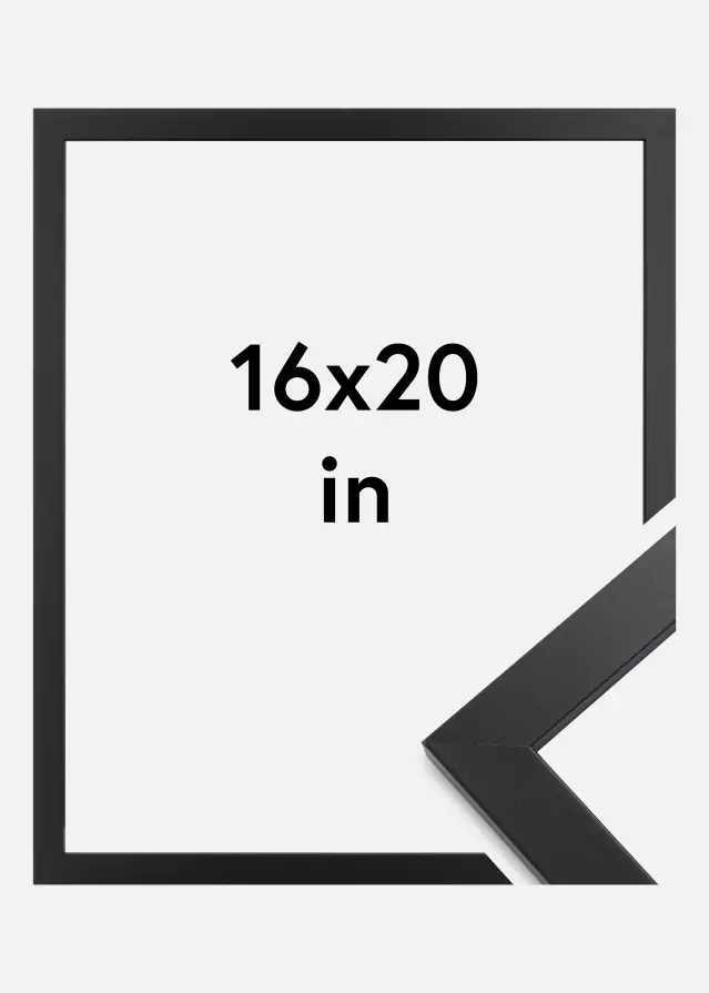 Marco Black Wood Vidrio acrílico 16x20 inches (40,64x50,8 cm)