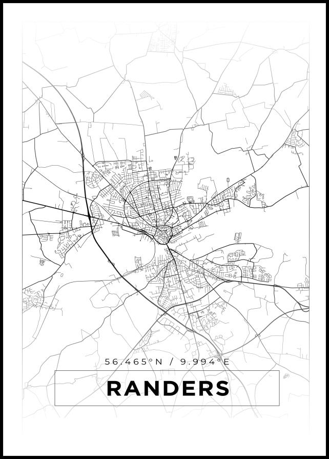 Mapa - Randers - Cartel Blanco