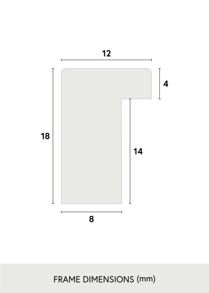 Marco Oslo Blanco 50x70 cm - Paspartú Blanco 16x24 inches