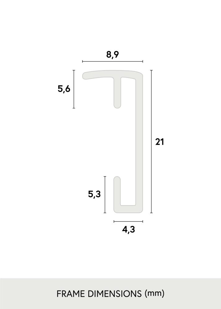 Marco Póster Frame Aluminum Plateado 70x100 cm - Paspartú Blanco 61x91,5 cm