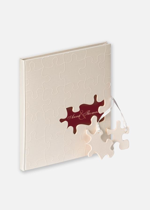 Puzzle Libro de firmas - 23x25 cm (144 Páginas blancas / 72 hojas)