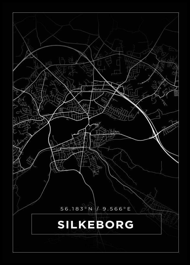 Mapa - Silkeborg - Cartel Negro