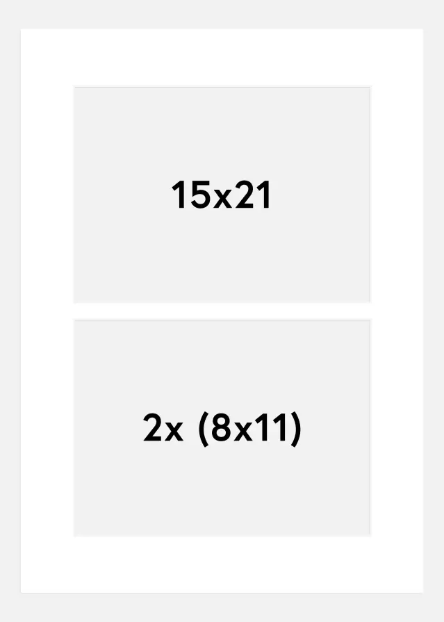 Paspartú Blanco 15x21 cm - Collage 2 Fotos (8x11 cm)