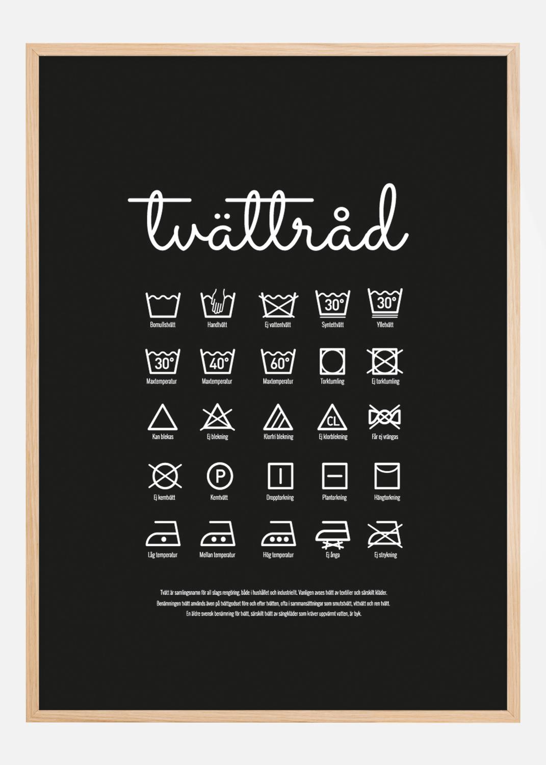 Product Image for Consejos de lavado - Póster Negro (21x29.7 cm (A4))