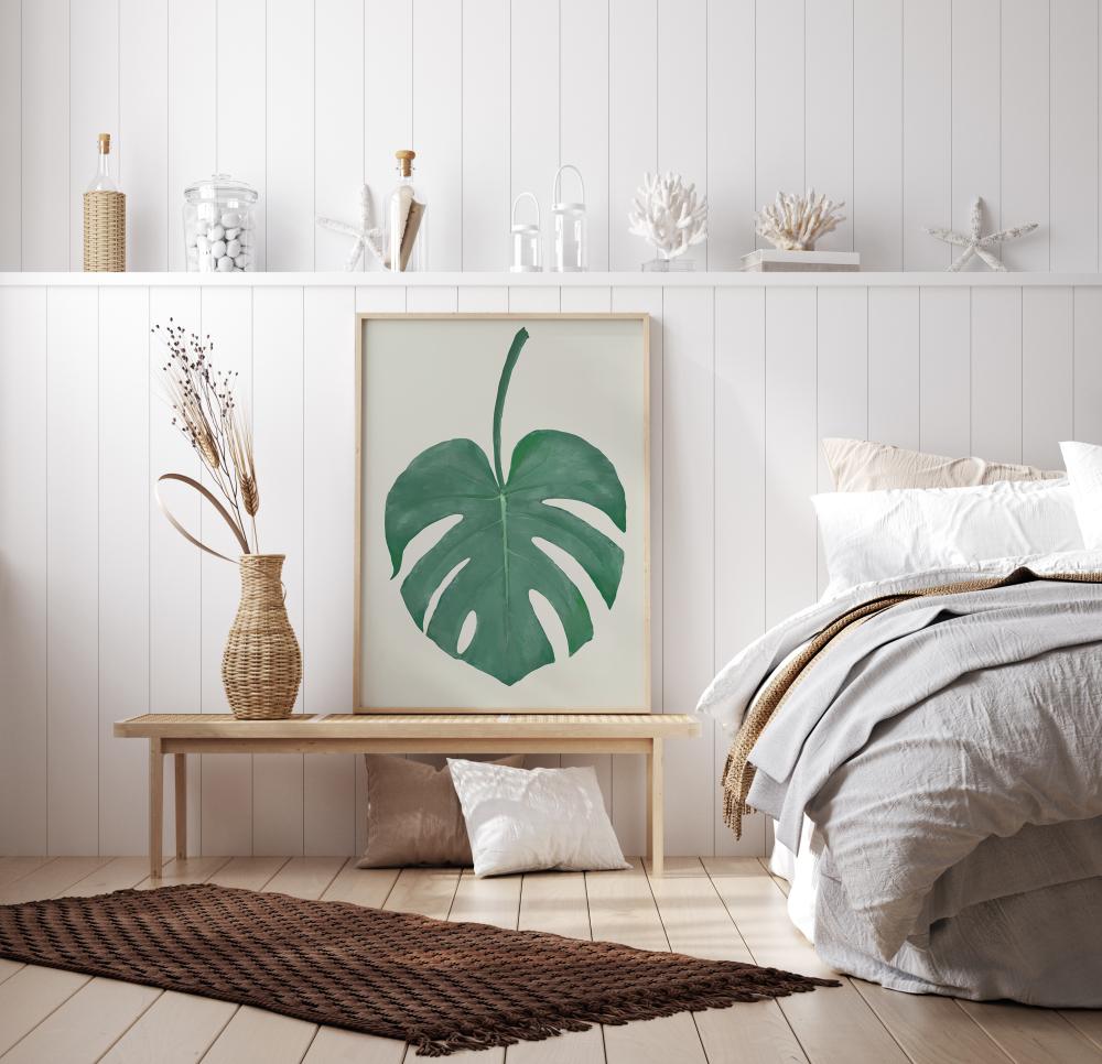 Monstera Aqua Póster