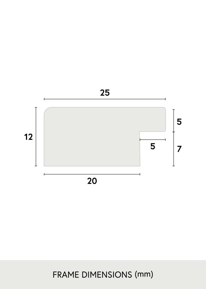 Marco Trendline Blanco 62x85 cm - Paspartú Negro 20x30 inches