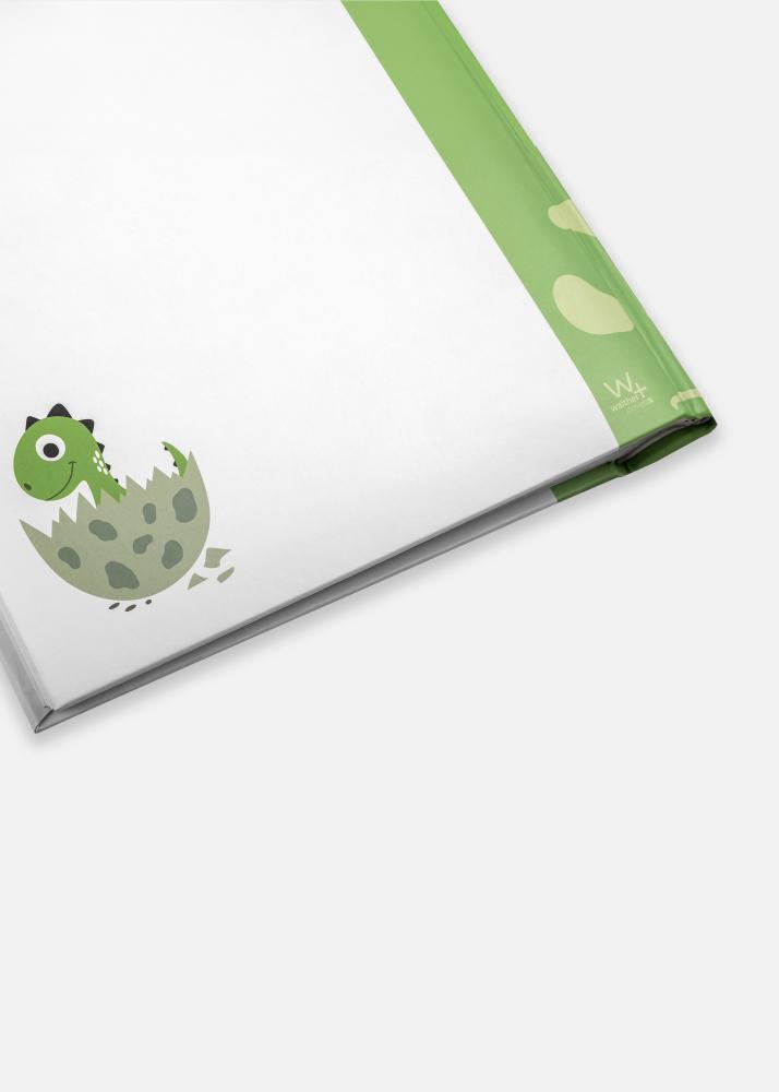 Little Dino Álbum para bebés Verde - 22,5x24 cm (80 Páginas blancas / 40 hojas)