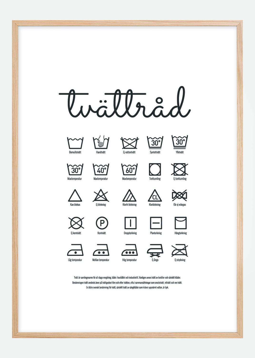 Product Image for Instrucciones de lavado - Póster blanco (40x50 cm)