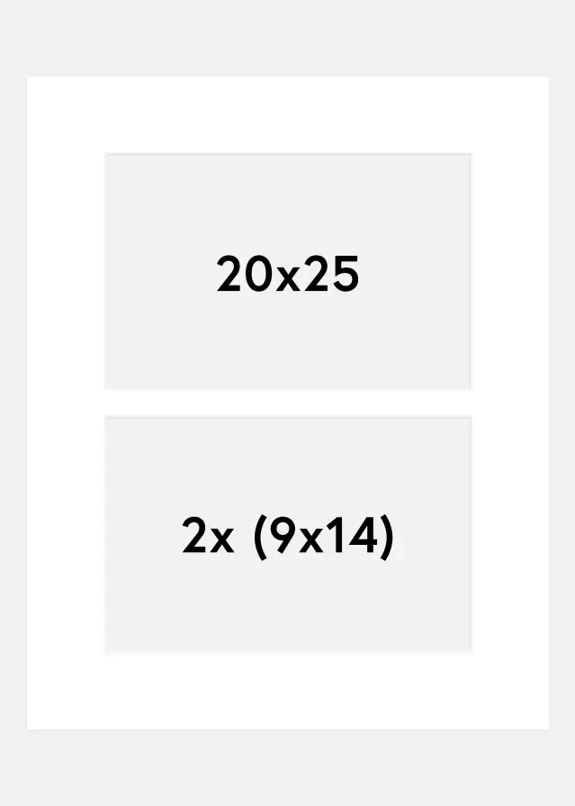 Paspartú Blanco 20x25 cm - Collage 2 Fotos (9x14 cm)