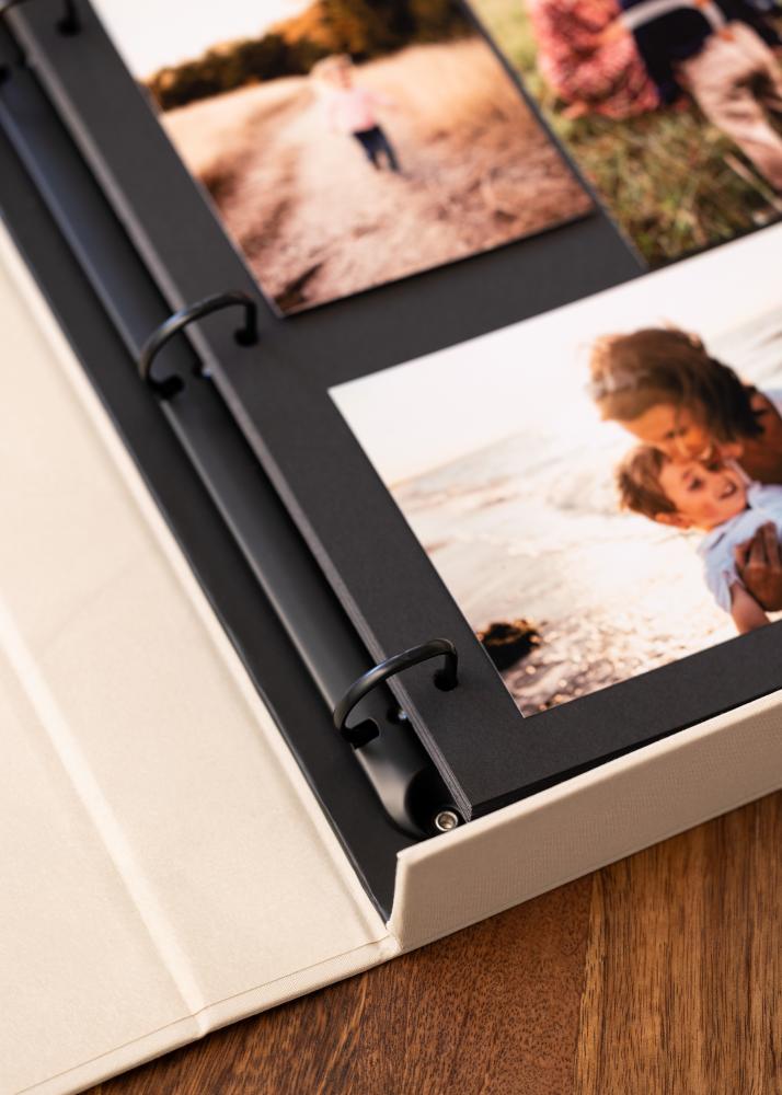 KAILA OUR WEDDING Creme - Coffee Table Photo Album (60 Páginas negras)