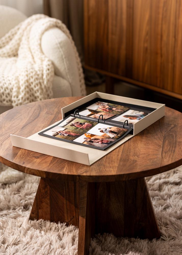 KAILA OUR WEDDING Creme - Coffee Table Photo Album (60 Páginas negras)