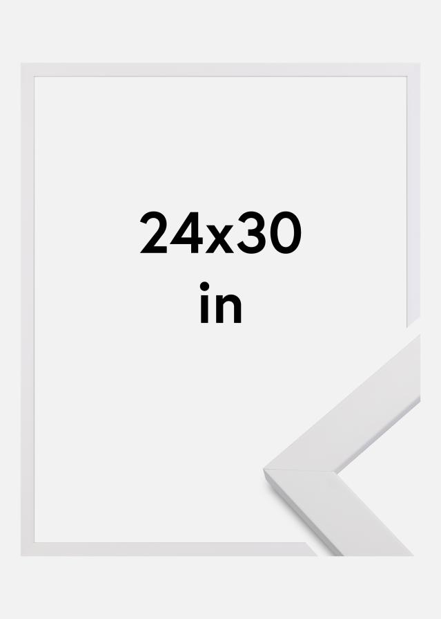 Marco White Wood Vidrio acrílico 24x30 inches (60,96x76,2 cm)
