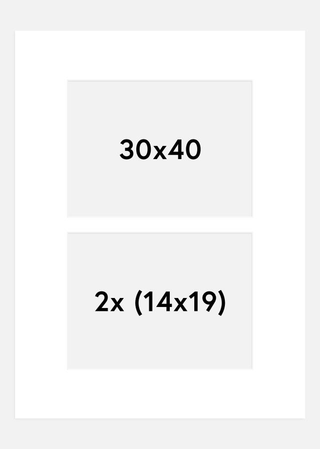 Paspartú Blanco 30x40 cm - Collage 2 Fotos (14x19 cm)