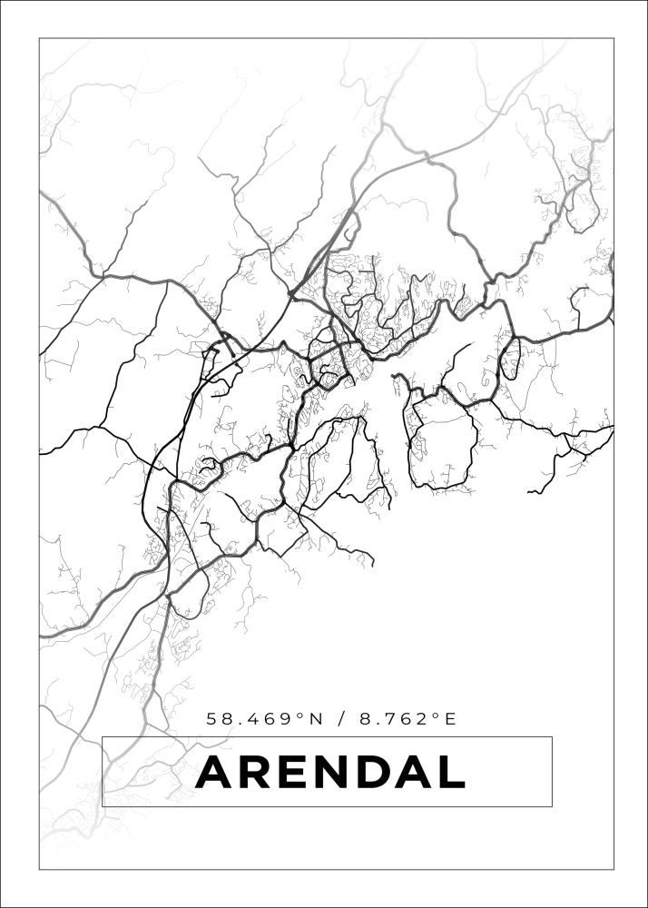 Mapa - Arendal - Cartel Blanco