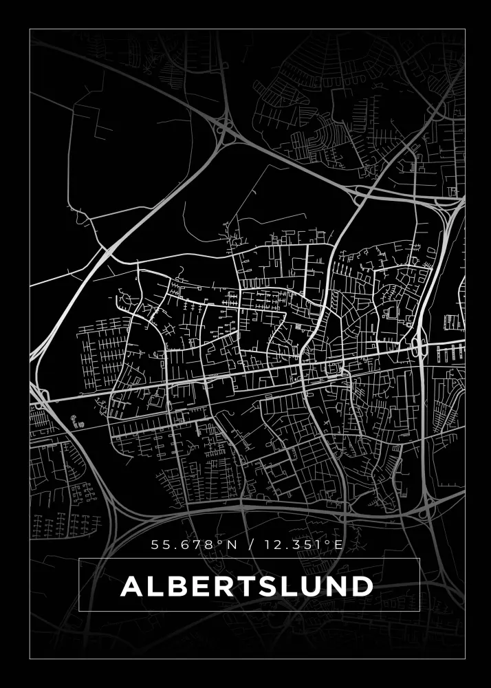 Mapa - Albertslund - Cartel Negro