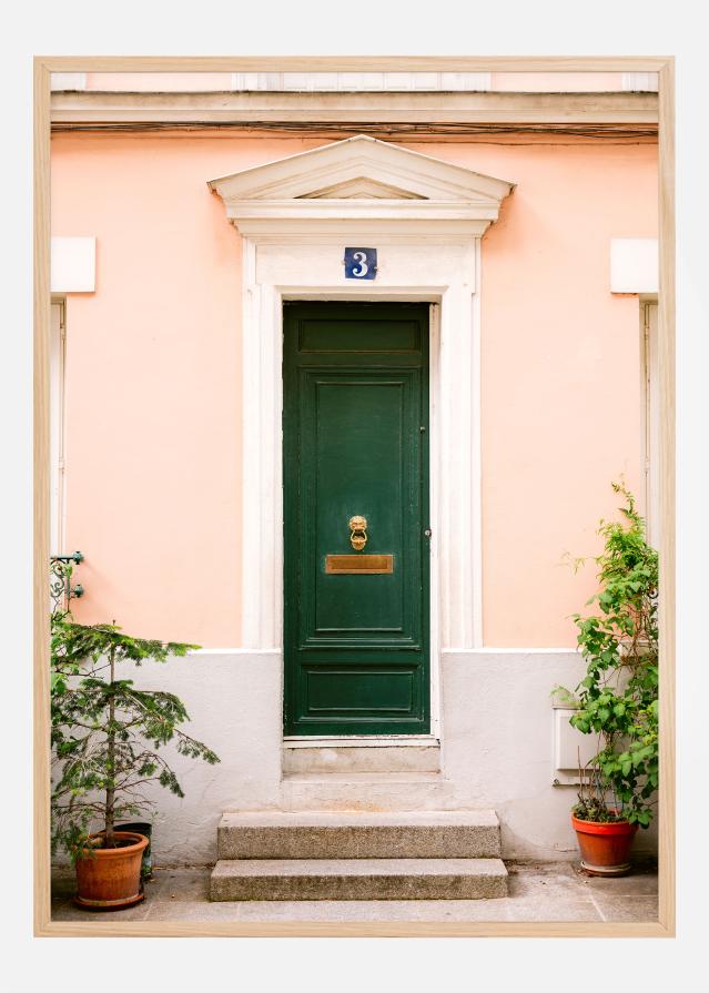 Green Paris Door Póster