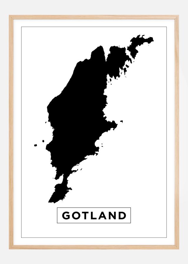 Mapa - Gotland - Cartel blanco