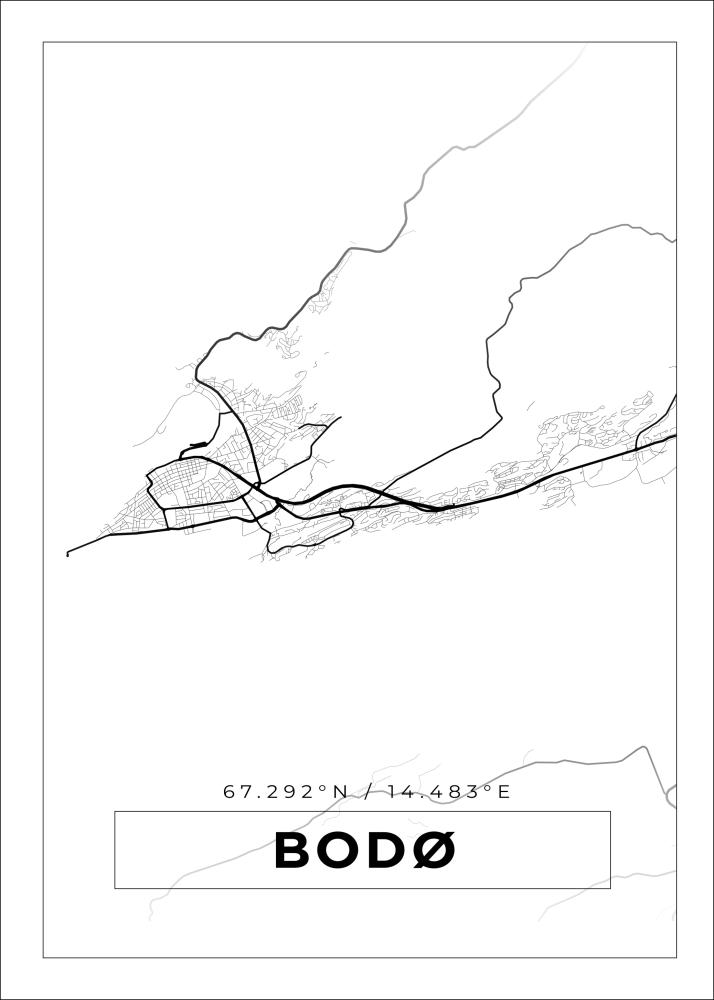 Mapa - Bodø - Cartel Blanco