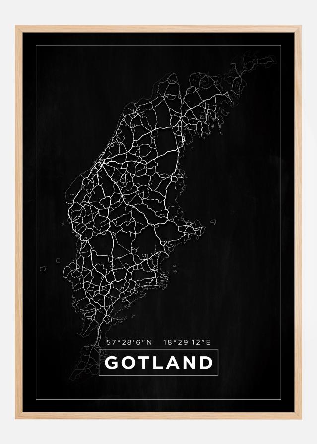 Mapa - Gotland - Cartel Negro