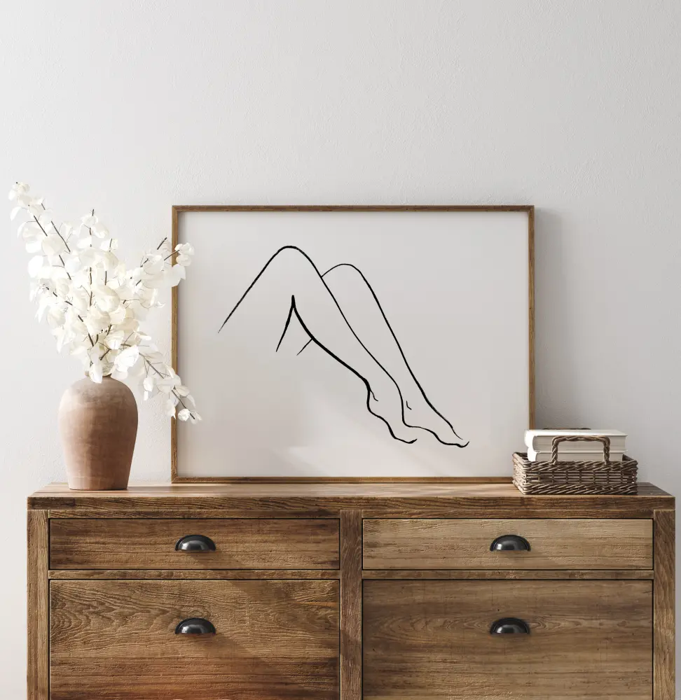 Minimalistic Female Lines Póster
