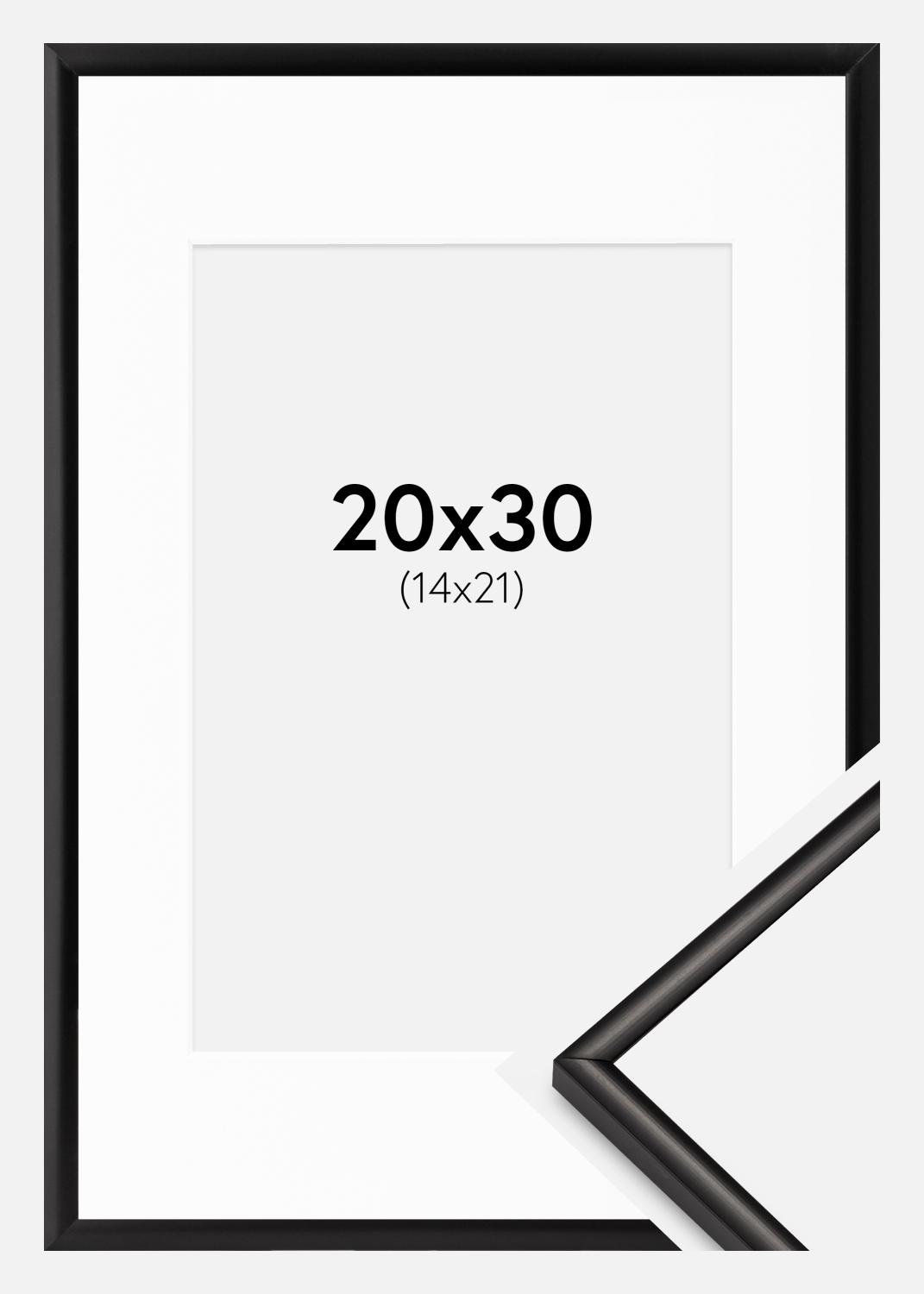 Product Image for Marco Scandi Negro mate 20x30 cm - Paspartú Blanco 15x22 cm