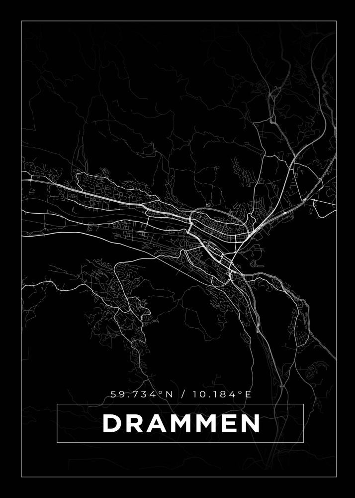 Mapa - Drammen - Cartel Negro